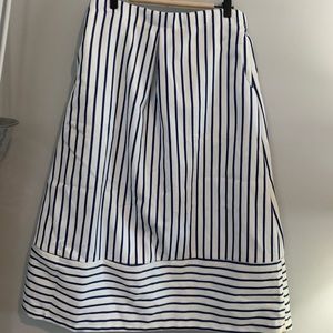 della bee blue striped skirt w/ pockets